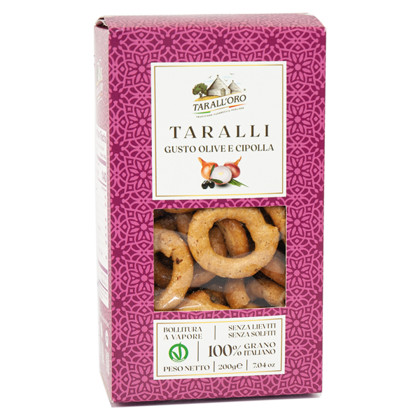 Taralli Olive et Oignon 200grs